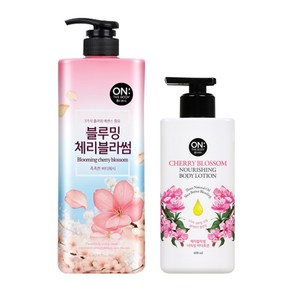 온더바디 체리블라썸 바디워시 900g + 바디로션 400ml