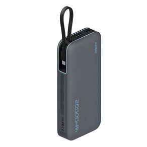 CUKTECH 쿡테크 55W 일체형 보조배터리 양방향 고속 충전 보조배터리 20000mAh 여행용 C타입 입출력 케이블+전력 표시