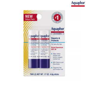 Aquapho 아쿠아퍼 립 밤 리페어 스틱 SPF 30 - 2개입, 4.8g, 1개