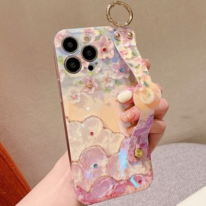 에르모사 갤럭시 S24 S24플러스 S24울트라 케이스 GALAXY PHONE CASE 벚꽃 핸드 스트랩 폰케이스