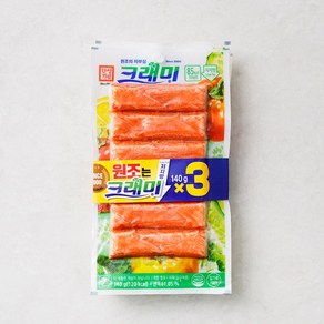 [메가마트]한성 크래미 맛살 140g*3개, 140g, 3개