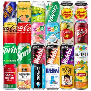 뚱캔 총 집합 24가지 맛 콜라 사이다 웰치스 밀키스 환타 코코팜, 24개, 355ml