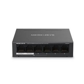 [머큐시스] 머큐시스 MS106LP [스위칭허브/6포트/100Mbps/PoE+], 단품, 1개