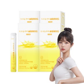 오늘부터 슬림에이드 레몬맛 레몬즙분말 다이어트음료 가르시니아 프락토올리고당 비타민C 수분충전 에너지충전, 4개, 120g