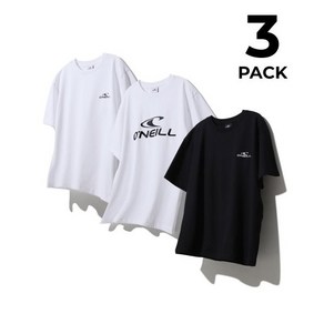 오닐 (ONEILL) NC 동아쇼핑점 변형없는 면티 공용 웨일 3PACK 반팔 라운드 티셔츠 OUTRM4164-001