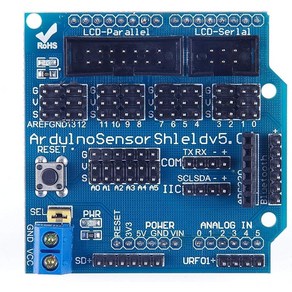 아두이노 센서쉴드 V5.0 - 우노 & 메가 IO 확장 보드 - 서보 모터 지원, 1개