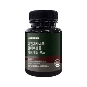 네츄럴 바이오팜 다윈매자나무 열매추출물 베르베린 골드 600mg x 60정, 1개