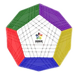 큐브 YuXin 7x7 Teaminx HuangLong Megaminx 퍼즐 Magico 스티커리스 Megaminxeds 전문 교육 장난감, Stickeless, [01] Stickeless, 1개