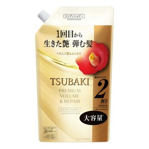 TSUBAKI (츠바키) 프리미엄 볼륨&리페어 컨디셔너 리필 대용량 600ml, 1개