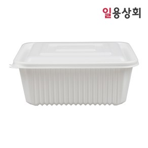 [ILYONG] 사각 찜용기 JH 23199 특대 2500ml 50세트 백색, 50개, 1세트