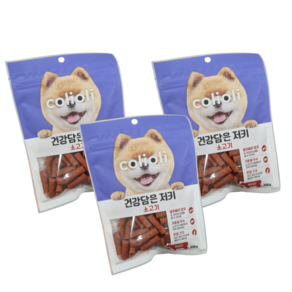 콜리올리 건강담은 저키 소고기, 3개, 150g