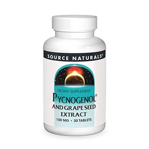 Souce Natuals Pycnogenol & Gape Seed Extact 100 mg Dietay Supplement - 60 Tablets Souce Natua, 1개, 60정