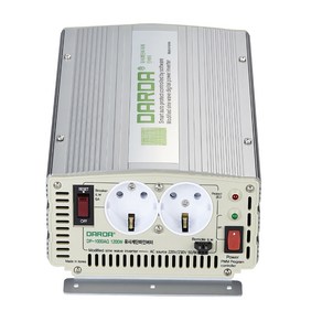 DARDA 차량용 유사계단파 인버터 DP-1000AQ 배터리 DC 12V 1200W 1.2kw 다르다 피앤케이하이테크 1.2k 국산정품 자동차용 안전인증