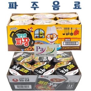 팔도 뽀로로짜장 65g 6입+농심 튀김우동 62g 6입 소컵 컵라면 라면모음 야식 간식, 1개