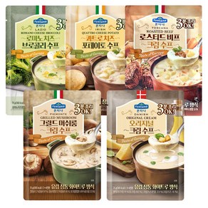 폰타나 조리수프 분말 75g 5종 각1개씩 머쉬룸1개 오리지널1개 브로콜리수프1개 포테이토1개 로스티드비프1개, 1세트