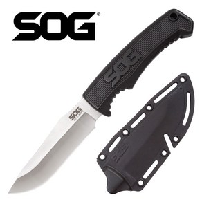 [SOG 공식] SOG 필드 나이프 FK1001 고정형 아웃도어 나이프 사틴 블레이드 쉬스(Sheath) 포함, SOG-FK1001-CP, 1개