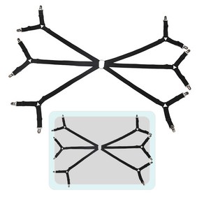 6방향 논슬립 침대 시트 고정 클립 일체형 1개 매트리스 고정 이불 고정 밴드