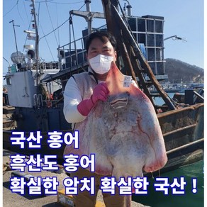 100% 국산 암치 홍어 흑산도 홍어 500G 1KG 삼합 혼술 제철 삭힌홍어 회 무침 택배 진품, 국산 홍어 1KG, 중간 숙성, 1개