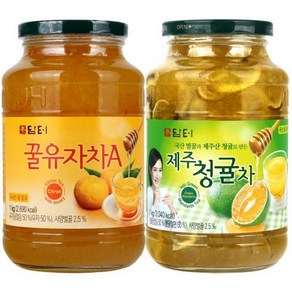 담터 꿀유자차A + 제주청귤차, 2개, 1개입, 1kg