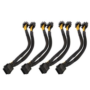마더 보드 전원 어댑터 케이블 용 듀얼 8 (4 + 4) 핀 남성 EPS 12V에 4 Pcs CPU 8 핀 분배기 ATX CPU 8 핀 여성, 보여진 바와 같이, 1개