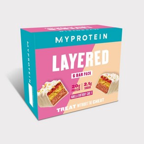 60g 6개 마이프로틴 레이어드 프로틴바 육겹바 바닐라 벌스데이케이크 Mypotein Layeed Potein Vanilla bithday cake