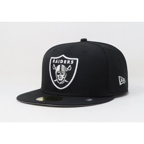 스냅백 모자 Ea 59Fifty 남성 캡 NFL Team Las Vegas Raides 베이직 블랙 Fitted 울, 7 5/8, 1개