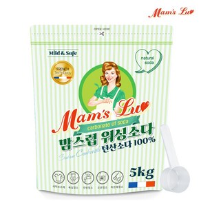 맘스럽 워싱소다 5kg 탄산소다 초강력 세탁보조제 100% 탈취인증 찌든때 박살 전문세탁소용, 1개