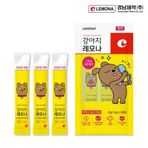 [경남제약] 강아지 레모나 스킨&코트케어 (연어) 강아지 영양제 츄르타입/ 피부 모질개선, 3개