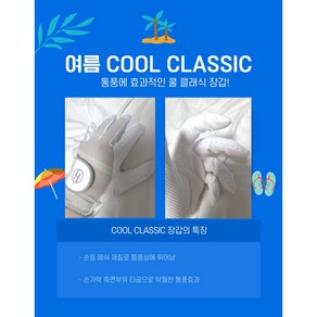 HJ 쿨메쉬 남/여성 여름골프장갑 COOL CLASSIC, 화이트, 1개