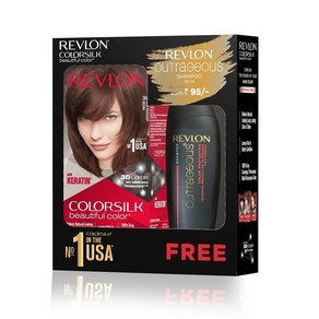 REVLON ColoSilk 헤어 컬러 케라틴 1WN 소프트 블랙 아웃레이지스 샴푸 90ml 포함, 60g(3팩), 마호가니 브라운, 1개