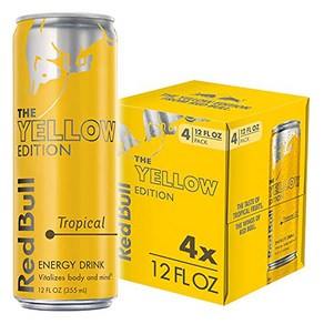 Red Bull Enegy Dink The Yellow Edition 12 Fl oz 4 Pack 48 Fl oz Red Bull 에너지 드링크 옐로우 에디션 12, 4개, 355ml