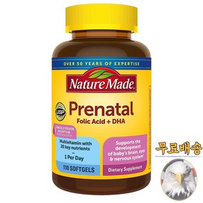 미국산 네이처메이드 프레나탈 엽산 DHA 110정 임산부 멀티비타민 Natue Made Penatal Folic Acid 선물증정, 1개