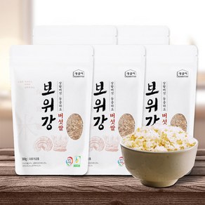 국내산 100% 전라도 유기농 발아현미쌀 상황버섯쌀, 300g, 5개