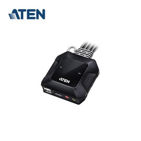 [ATEN] 에이텐 CS52DP [KVM스위치/2:1/USB/케이블일체형], 1개