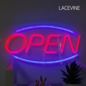 레이스빈 LED 네온사인 OPEN, 단품