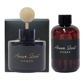 아마레센트 블랙 차량용 디퓨저 본품 120ml + 리필액 200ml, 꽃집, 1개