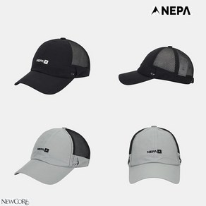 네파_NEPA_공용 후면에 메쉬를 적용하여 통기성이 매우 우수한 볼캡 쿨맥스!! LORD 로드 하프메쉬캡 모자_7KC7421, 블랙(C01)