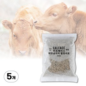 [국내정품] 카프에이스 어린송아지용 펠렛형사료, 5개, 4kg