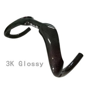 자전거 mtb 로드 손잡이 핸들바 로고 없음 3K/UD 매트/유광 카본 핸들 바 트랙 스프린터 드롭 무광택 마감 31.8mm 370mm/385mm 바쁜 레이스, [03] Glossy 385mm, 1개