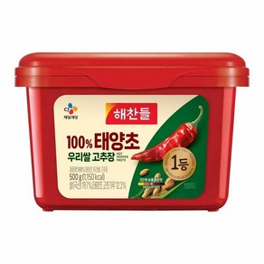 CJ 해찬들 100% 태양초 우리쌀 고추장 500g, 4세트