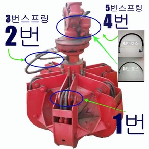 집게차 호스 7 종 류 유압호스 바가지 로터 고압호스 손가락호스, 1번호스, 1개