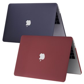 트루커버 맥북 프로 M1 M2 13인치 A2338 전용 MacBook po 로고컷 하드 케이스 버건디 네이비, 프로 M1/M2 13인치(A2338), 로고컷케이스_네이비, 1개