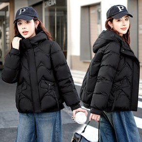 Moden Fashion 여성 심플한 경량 패딩 방한 숏 점퍼 A18