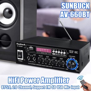 AK35AV660BT 오디오 파워 앰프 블루투스 호환 HIFI 사운드 홈 시어터 시스템, 2)AK35 - EU Plug