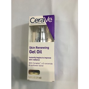 세라비 크림 ceave CeaVe 스킨 리뉴잉 젤 오일 페이스 모이스처라이저 향수 1.0 oz 202611, 1개, 29ml