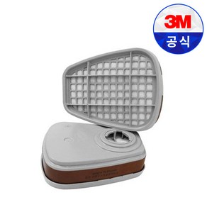 3M 방독정화통 6001K 방독 면체 필터 (2개입) 저농도 유기화합물 페인트 도색