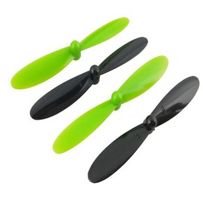 HUBSAN H107 H107C/D X4 드론배터리 부품 모터, 10.(H107) 2단검초날개, 1개