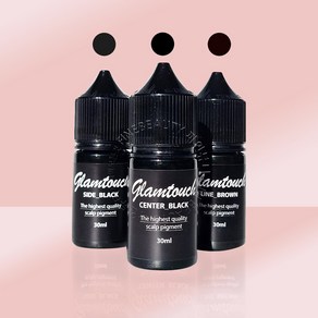 글램터치 두피전용색소 30ml 대용량+블랙장갑10개+화이트디자인펜슬+실리콘색소컵대10ea, 1개, 연한블랙