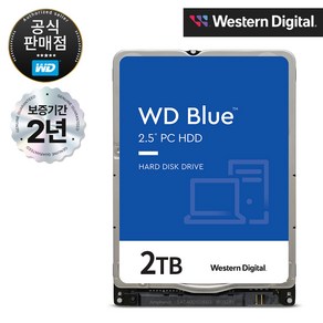 WD BLUE HDD 2.5인치 노트북용 하드디스크 SMR(PMR), [2TB] WD20SPZX, 2TB