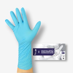 손목긴 니트릴 위생장갑 100매 Long Cuff Nitile Glove, 대(L), 1개